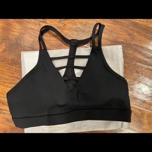 Zyia Active Black Grid Bra sz Medium